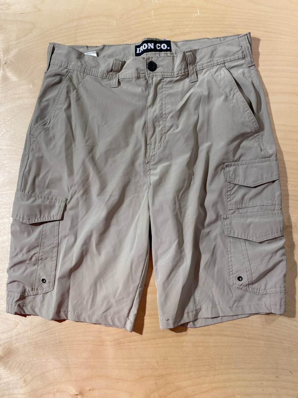 IRON Co. Men's Khaki Cargo Shorts 34 (RY)